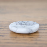 White Howlite Crystal Worry Stone