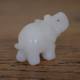 White Jade Crystal Elephant