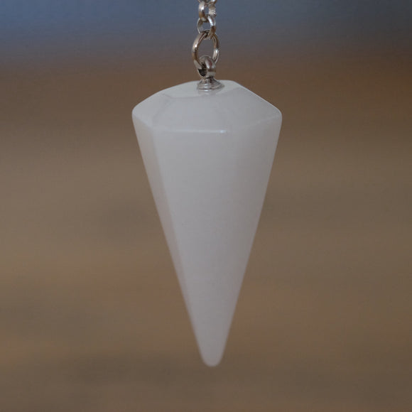 White Jade Crystal Pendulum