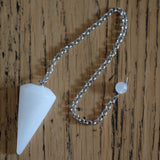 White Jade Crystal Pendulum