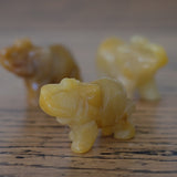 Yellow Topaz Crystal Elephant